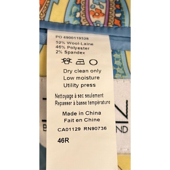 Tayion Classic Fit Suit Separates Coat Light Blue NWT Size 46R - Picture 8 of 9